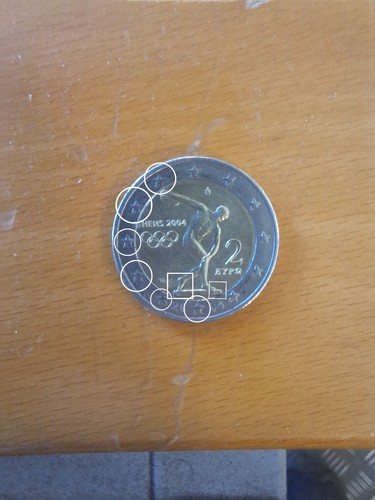 Moneta euro rara grecia - moneta, da