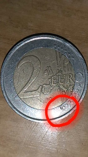 Moneta euro rara con - da,